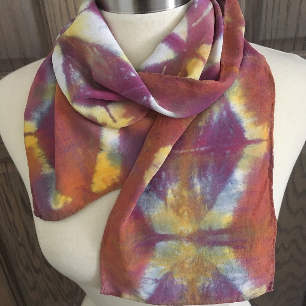 "Jules" Crepe de Chine silk scarf